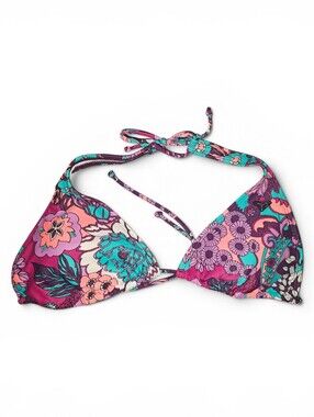 NWT ROXY Florak Water Gypsy Lavender Bikini Top - Large
